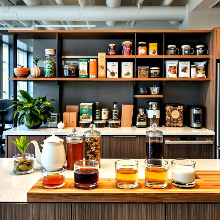 stock a variety of teas in office kitchen