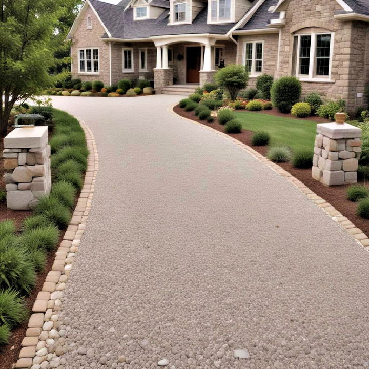 stone pavers driveway edging