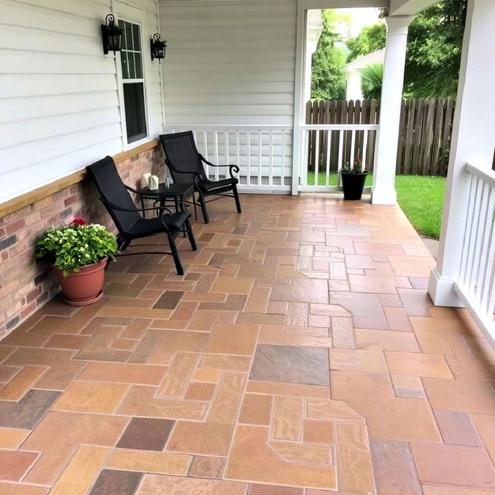 stylish and durable stamped concrete flooring