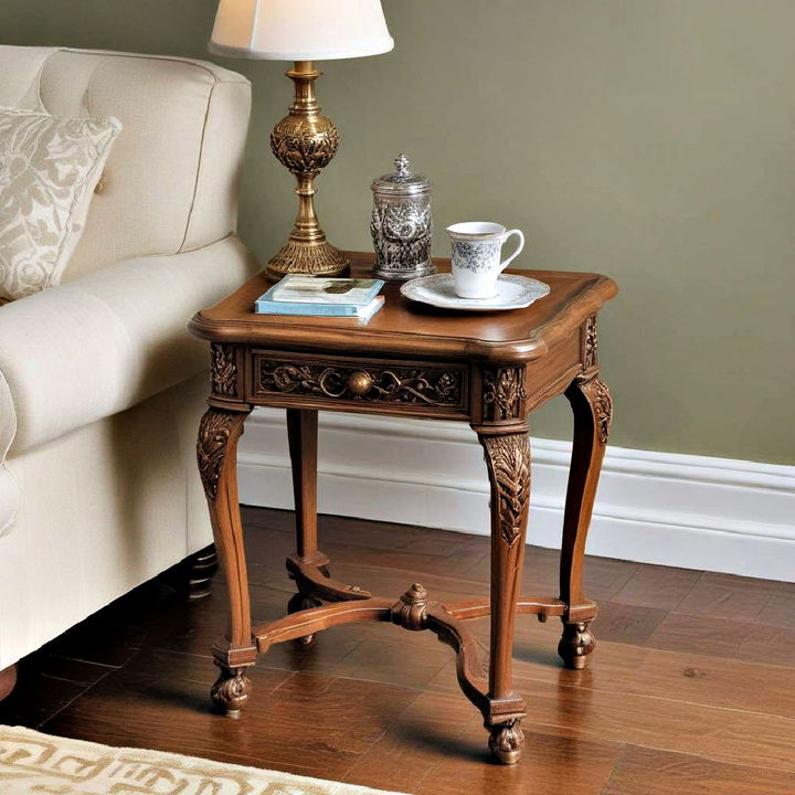 stylish and elegant victorian side table