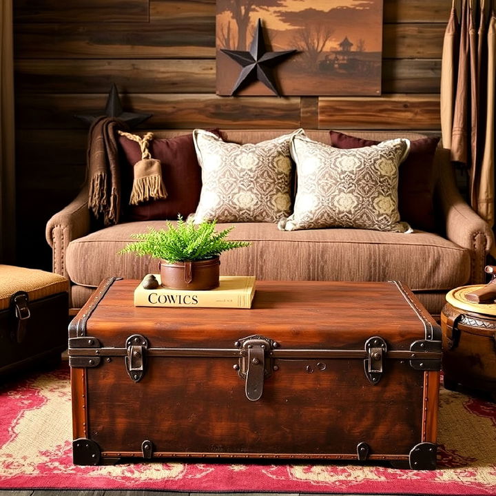 stylish antique trunk storage solution