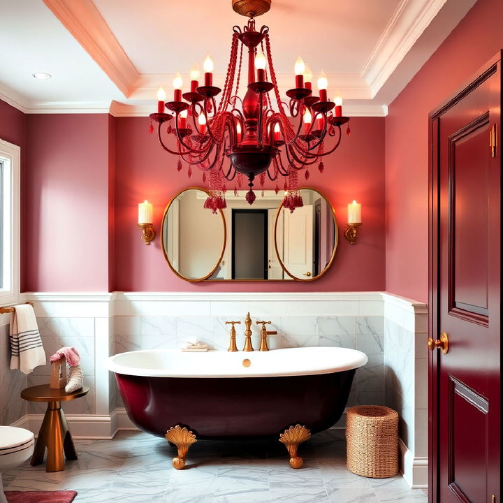 stylish burgundy light fixtures