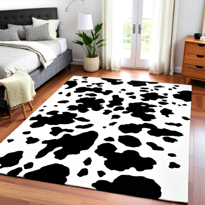 stylish cow print area rug