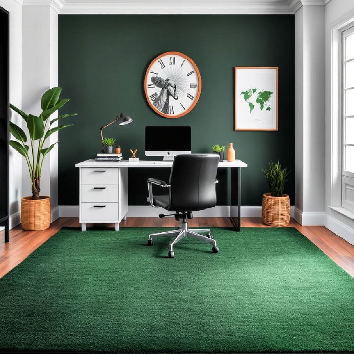 stylish dark green area rug