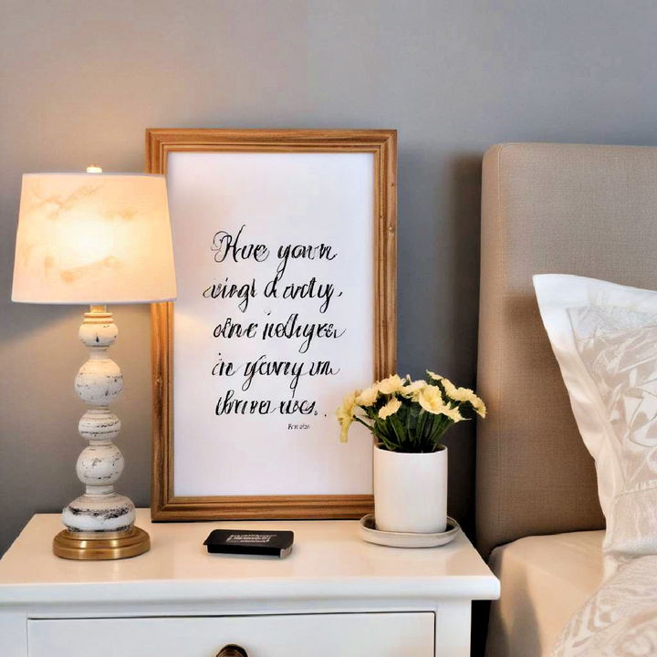 stylish inspirational quote frame display