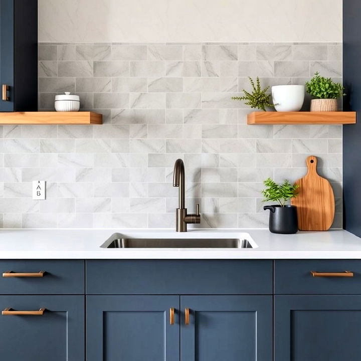 stylish microcement backsplash for kitchen