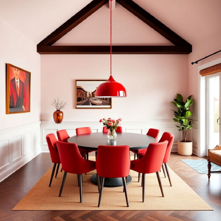 stylish red pendant lighting