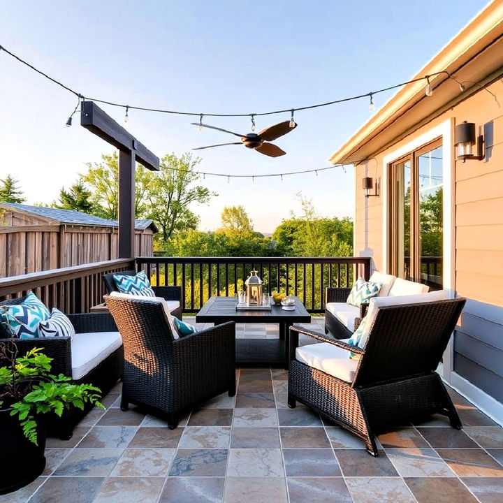 stylish tile deck for stunning gatherings