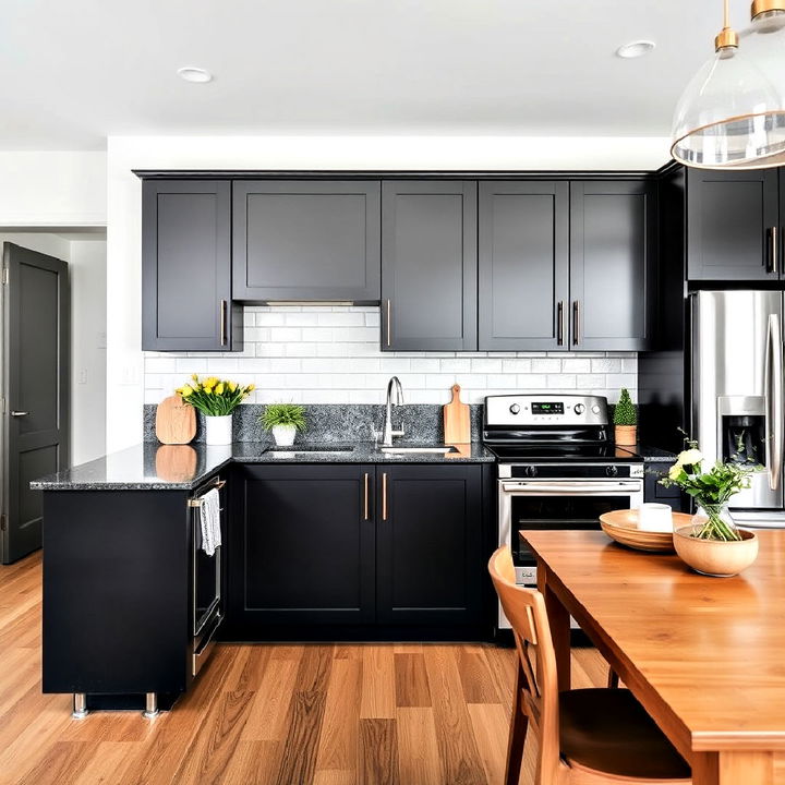 stylish two tone cabinets