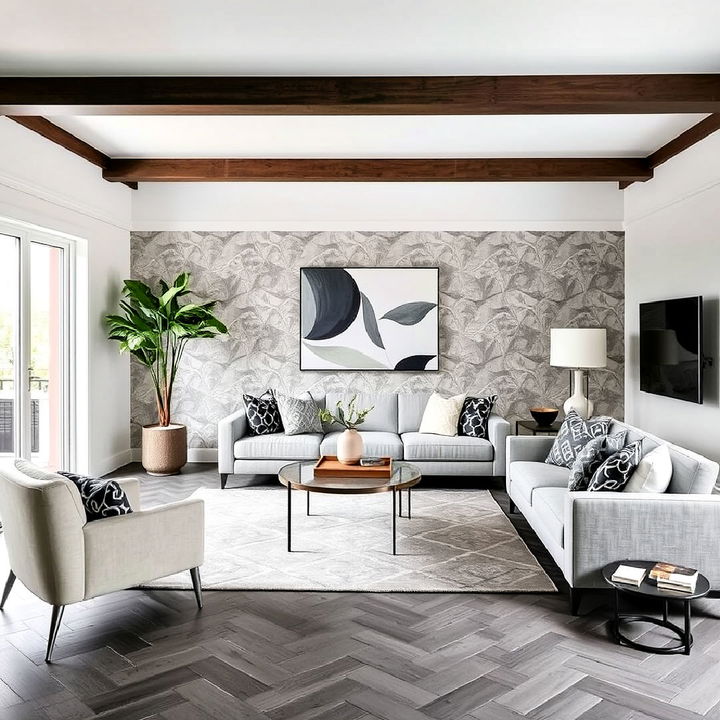 subtle geometric patterns for living room