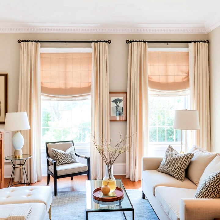 subtle soft linen curtains for an airy feel