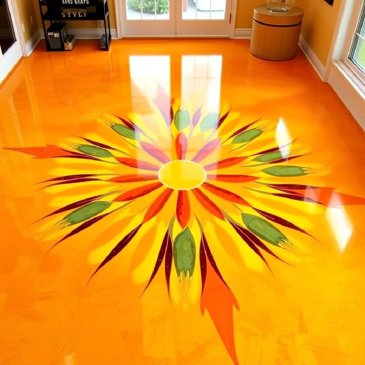 sunburst epoxy radiance floor