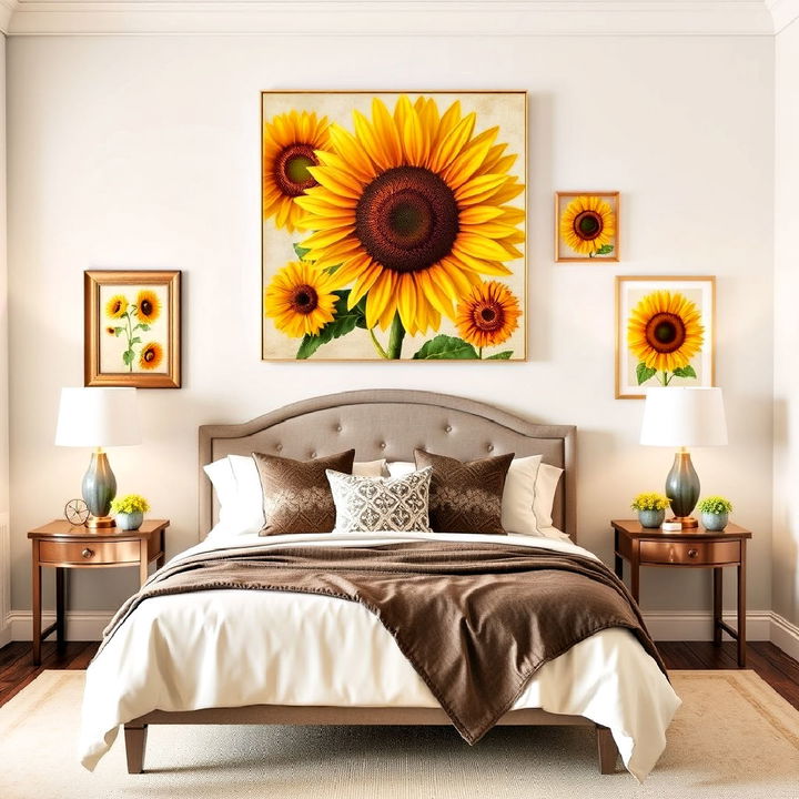 sunflower themed art pieces