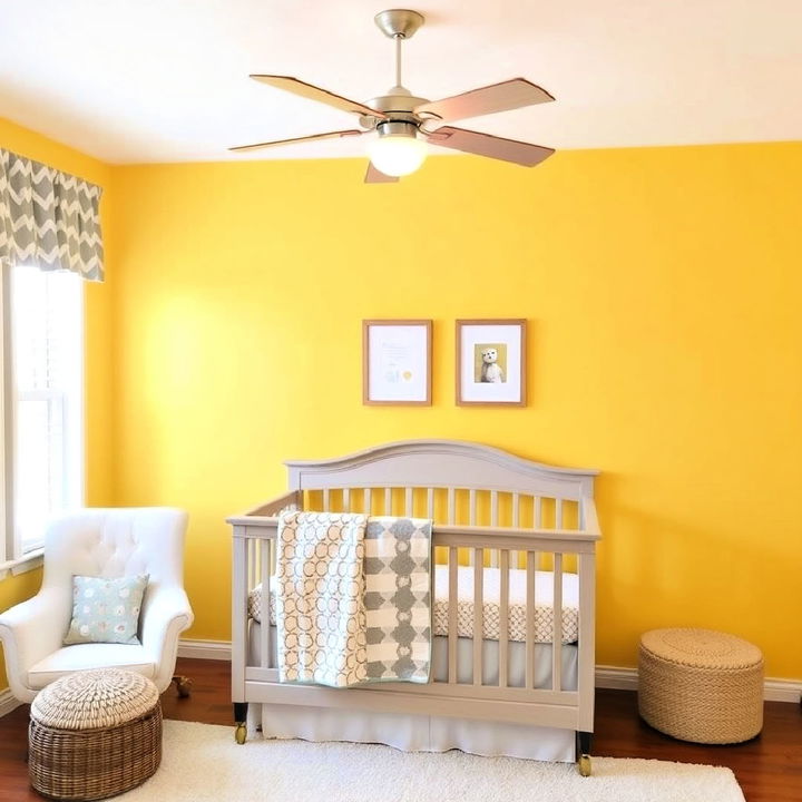 sunny yellow walls for nursery