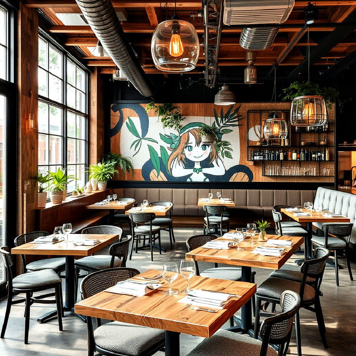 sustainable and organic restaurant decor