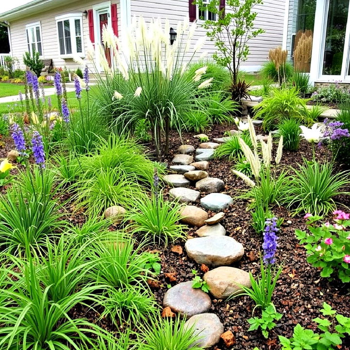 sustainable rain garden landscape