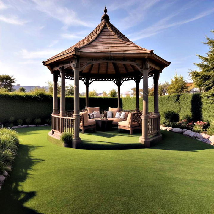 synthetic grass to create a lush green look