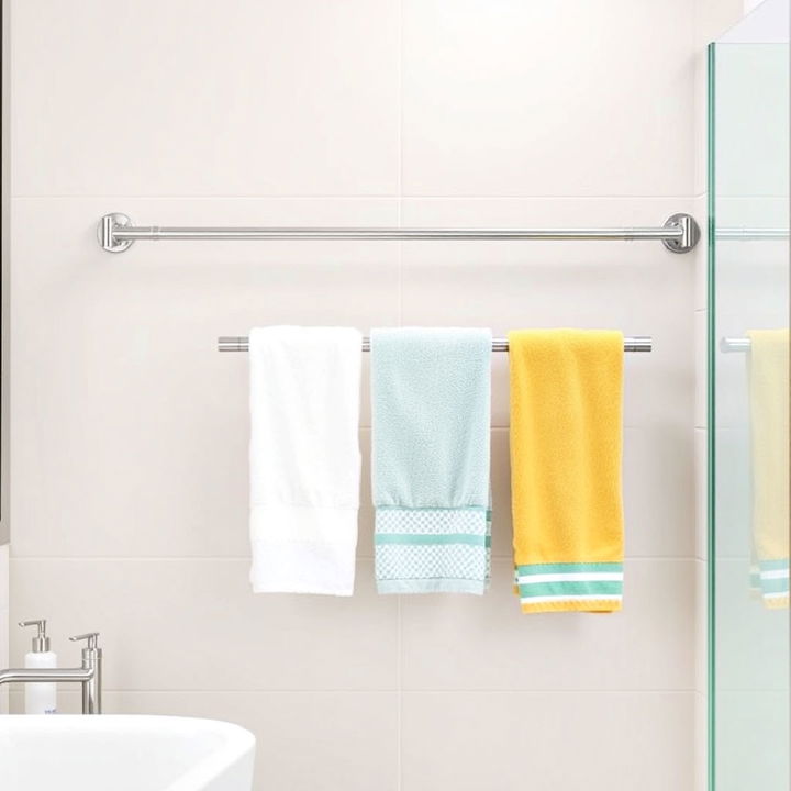 tension rod towel rack