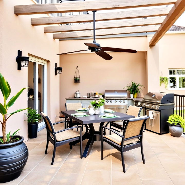 terrace alfresco dining area