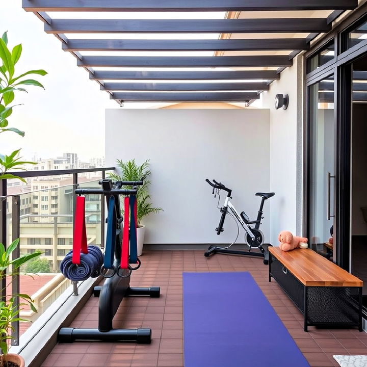 terrace into a workout zone