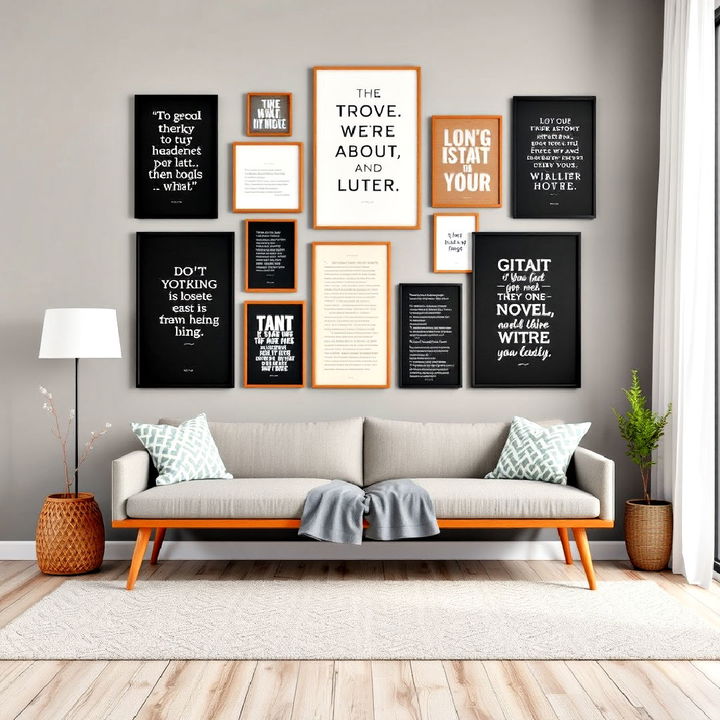 text based art for an inspirational wall