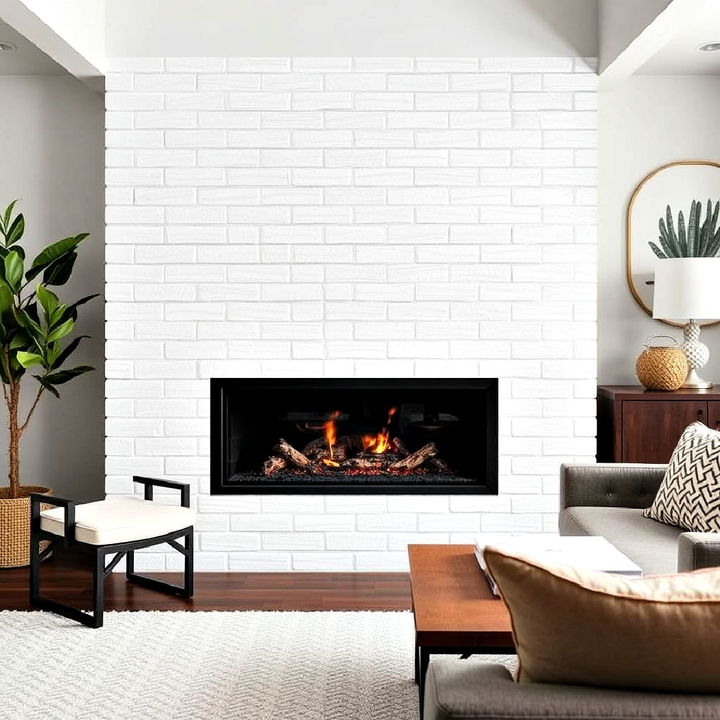 textured subway fireplace tiles