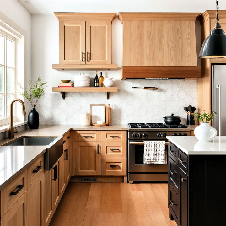 timeless elegance kitchen with white oak cabinets