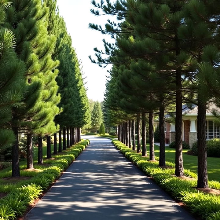 timeless elegance of pine tree alleys landscape