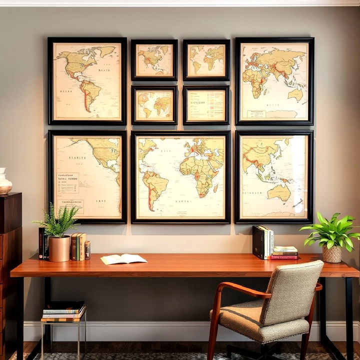 timeless historic maps collection display