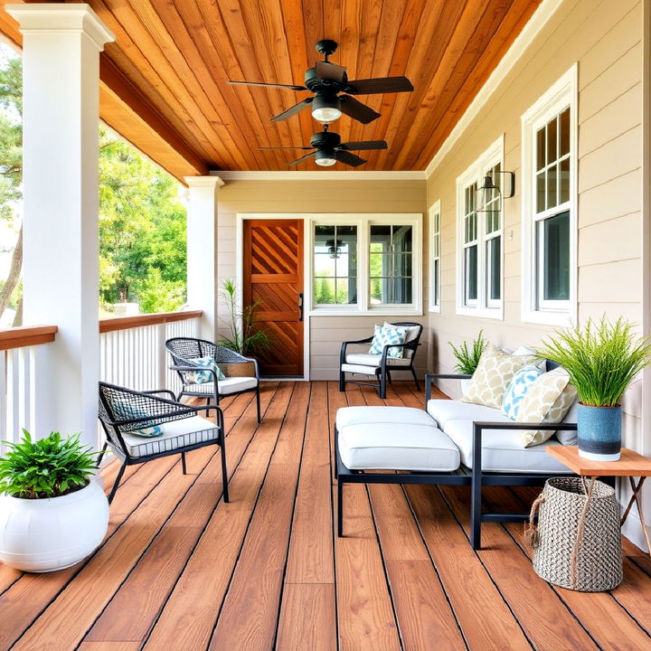 timeless natural wood deck flooring