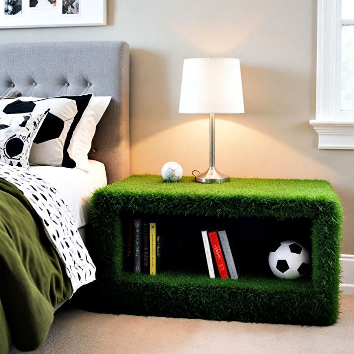 traditional astroturf bedside table