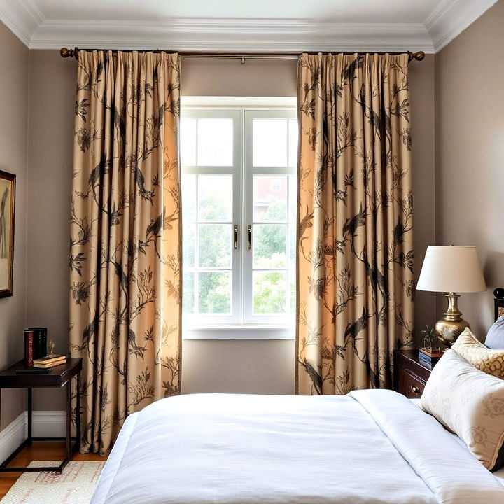 traditional chinoiserie window treatments for bedroom