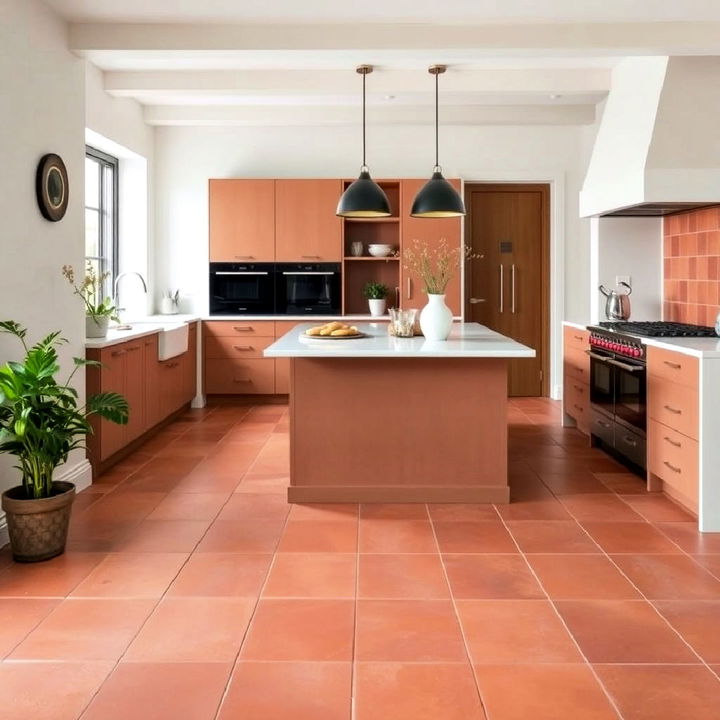 traditional oversized terracotta tiles