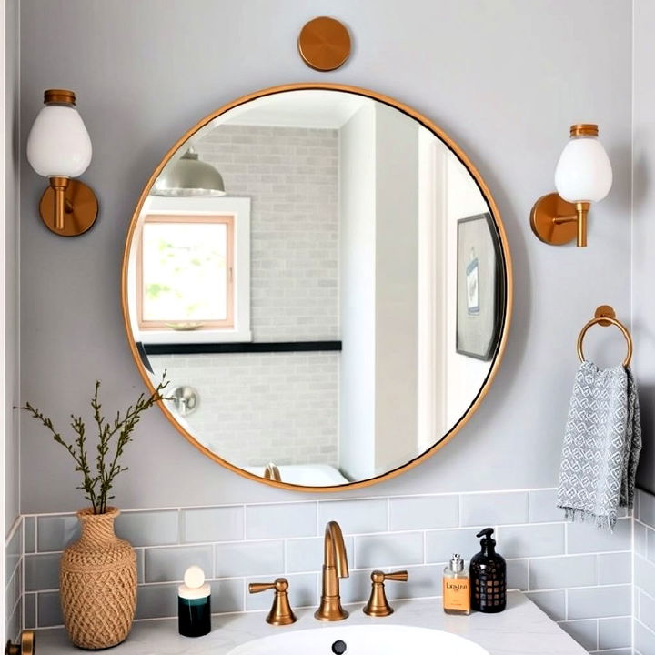 traditional rectangular mirror for bathroom