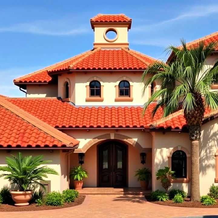 traditional terracotta roof tiles