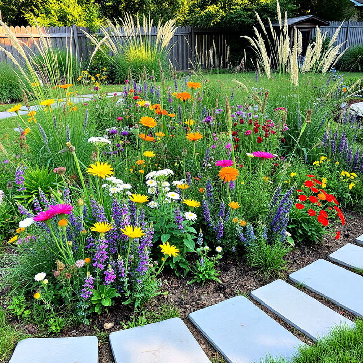 transform a portion of landscape into a native meadow filled