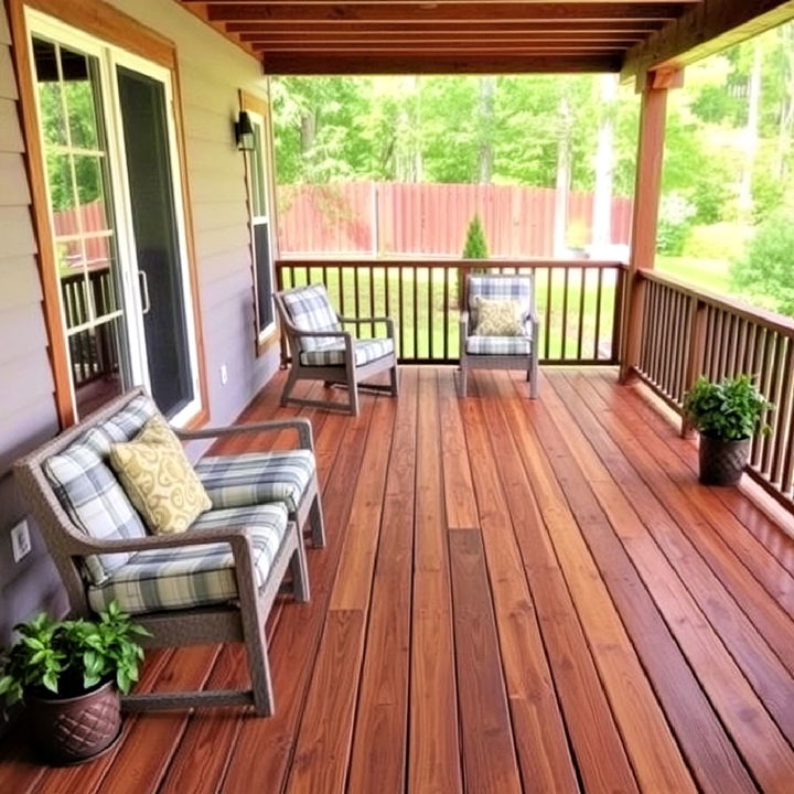 treated pine floor to add charm to your deck