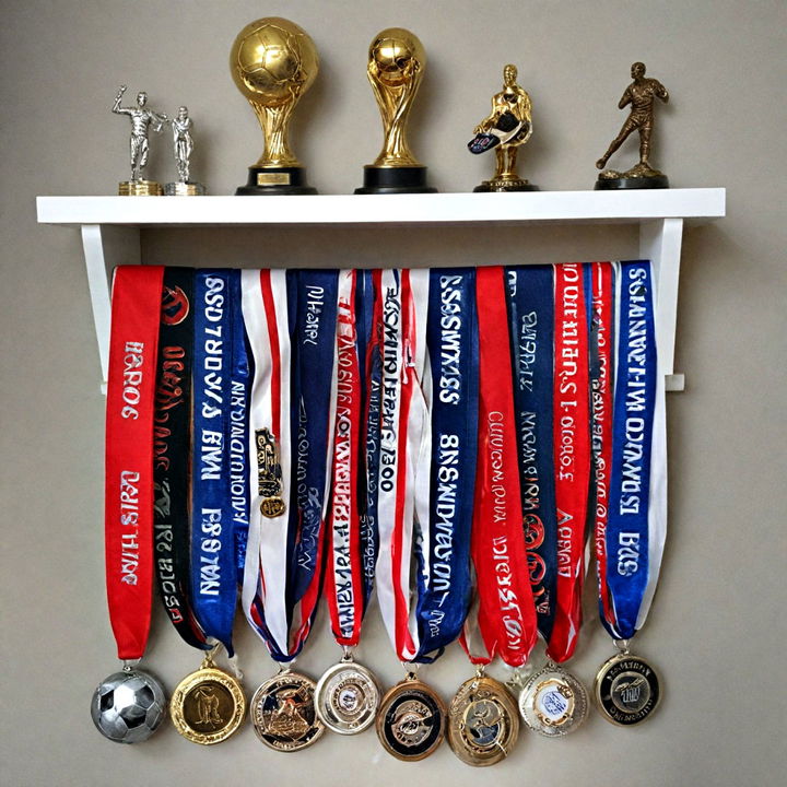 trophy shelf display for bedroom