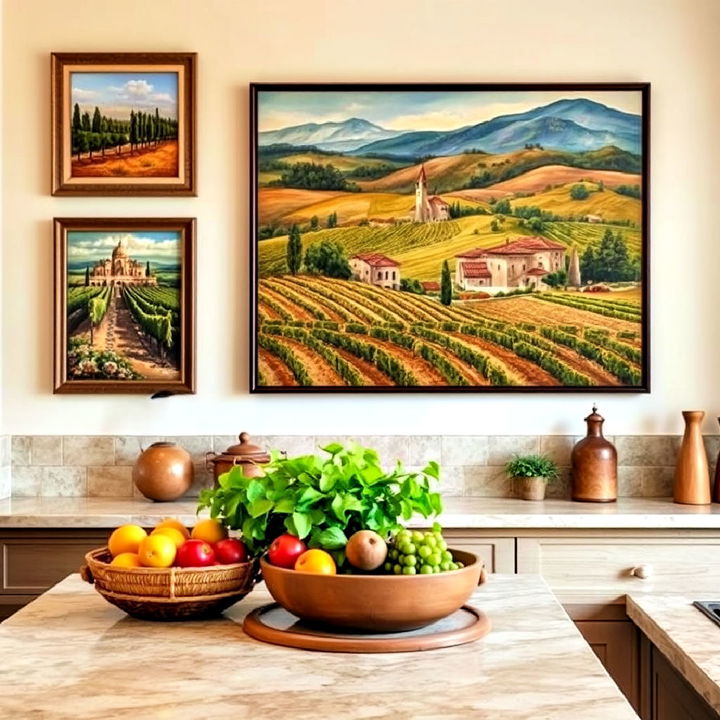 tuscan inspired artwork for kitchen