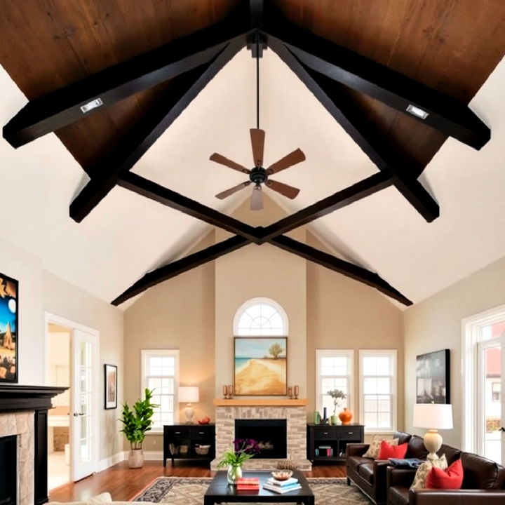 two tone vaulted ceiling