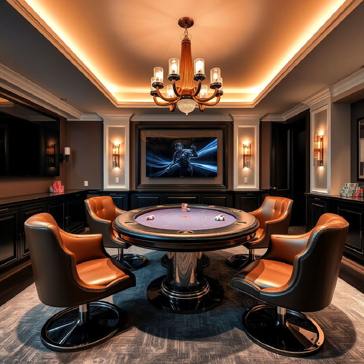 ultimate high end poker table with custom lighting