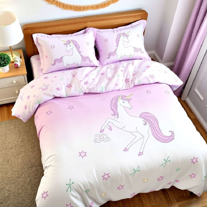 unicorn themed bedding idea