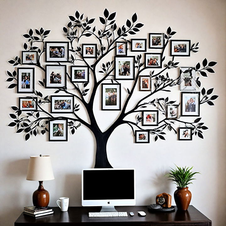 unique and personal family tree gallery wall