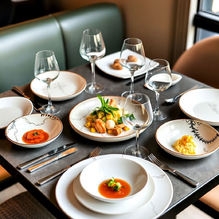 unique and stylish tableware for restaurant