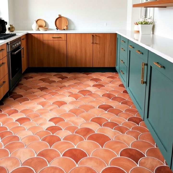 unique fish scale terracotta tiles