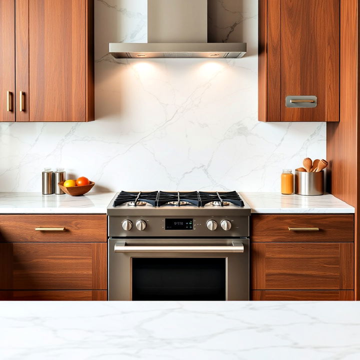 unique marble backsplash with veining