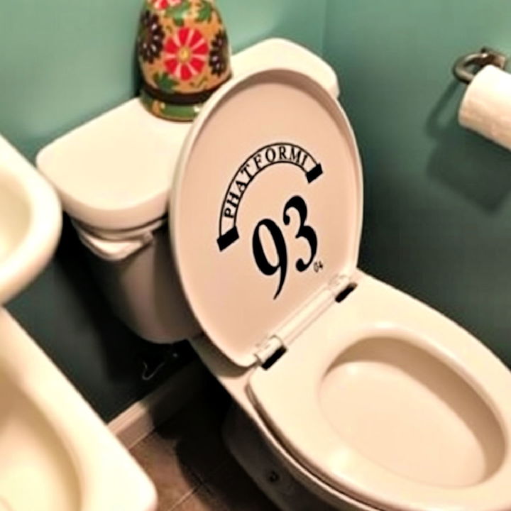 unique platform 9¾ toilet seat decal