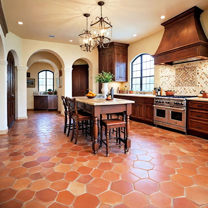 unique saltillo terracotta tiles for kitchen