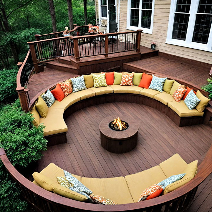 unique sunken sitting area deck