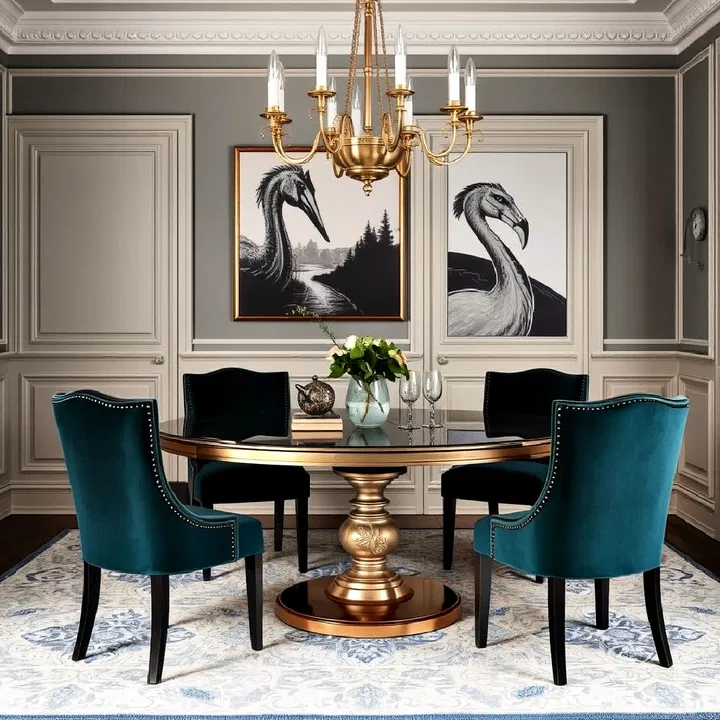 upholstered dining chairs for parisian dining room